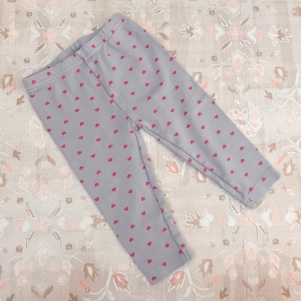 Leggings with Hearts: 12m